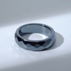 Кольцо "Ночь" под гематит, гранёное, цвет чёрный, размер 17 - фото 777480