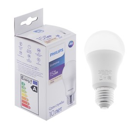Лампа светодиодная Philips Ecohome Bulb 830, E27, 15 Вт, 3000 К, 1350 Лм, груша