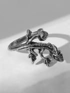 Кольцо «Перстень» хамелеон, цвет чернёное серебро, безразмерное 7664809