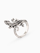 Кольцо «Перстень» хамелеон, цвет чернёное серебро, безразмерное 7664809