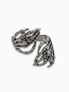 Кольцо «Перстень», череп на костях, цвет чернёное серебро, безразмерное - Фото 3