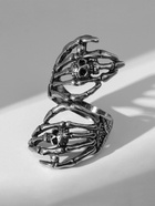 Кольцо «Перстень», череп на костях, цвет чернёное серебро, безразмерное - Фото 5