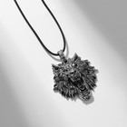 Кулон унисекс «Медведь», цвет чернёное серебро на чёрном шнурке, 44 см - фото 7325571