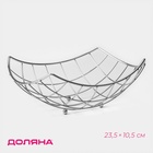 Фруктовница Доляна «Решето», 23.5×23.5×10.5 см, хромированная - Фото 2