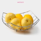 Фруктовница Доляна «Решето», 23.5×23.5×10.5 см, хромированная - Фото 1