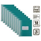 Комплект тетрадей из 10 штук, 12 листов в косую линию Calligrata "Пятёрка. Зелёная", обложка мелованный картон, ВД-лак, блок офсет - фото 7642074