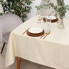 Скатерть Этель "Ромбы" цв.бежевый, 142*110 +/-3 см, 115 ±10 гр,100% п/э - фото 24381340