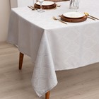 Скатерть Этель "Винтаж" цв.серебро, 142*110 +/-3 см, 115 ±10 гр,100% п/э 7097394 - фото 14013190