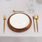 Скатерть Этель "Зигзаг" цв.серебро, 142*110 +/-3 см, 115 ±10 гр,100% п/э - Фото 4