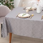 Скатерть Этель "Lines" цв.серый, 142*283 +/-3 см, 115 ±10 гр,100% п/э - фото 21475738
