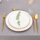 Скатерть Этель "Ромбы" цв.серебро, 142*283 +/-3 см, 115 ±10 гр,100% п/э - фото 21475757