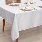 Скатерть Этель "Ветвь" цв.серебро, 142*283 +/-3 см, 115 ±10 гр,100% п/э - фото 24596182