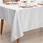 Скатерть «Этель. Круги», серебро, 142×110 +/-3 см, 115±10 г,100% п/э 7097418