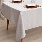Скатерть Этель "Линии" цв.серебро, 142*110 +/-3 см, 115 ±10 гр,100% п/э - фото 41564194