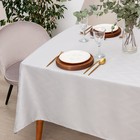 Скатерть Этель "Линии" цв.серебро, 142*110 +/-3 см, 115 ±10 гр,100% п/э - фото 41564195