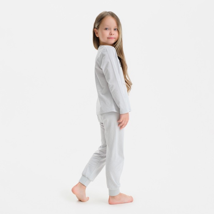 Пижама детская для девочки KAFTAN Sister, р.30 (98-104), серый - фото 1907371405