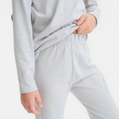 Пижама (лонгслив и брюки) для девочки KAFTAN: Big Sister, серая, размер 32 (110-116 см)