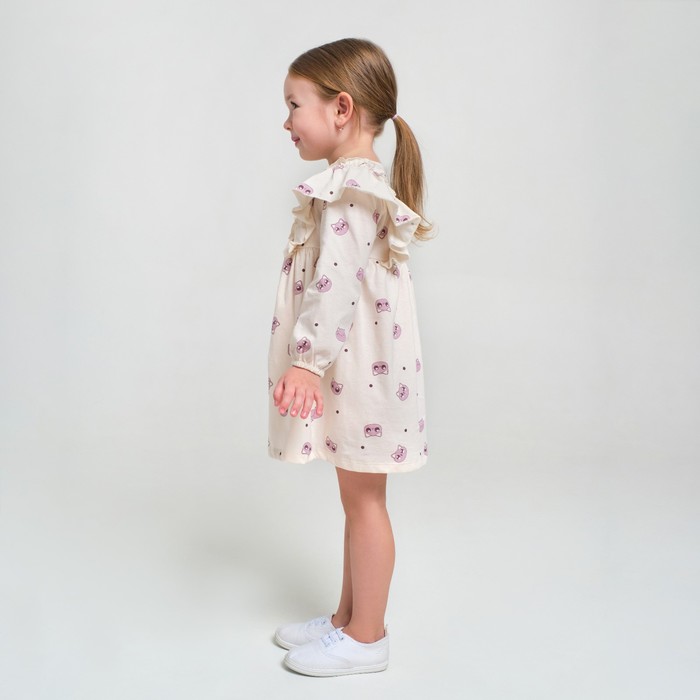 Платье детское KAFTAN "Dream" р.34 (122-128), бежевый - фото 1907371445