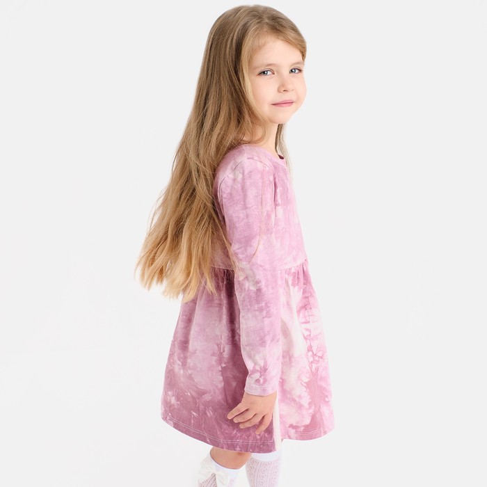Платье детское KAFTAN "Dream" р.30 (98-104), лиловый тай-дай - фото 1907371454
