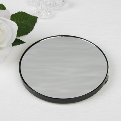 Зеркало макияжное, увеличение × 5, на присосках, цвет чёрный