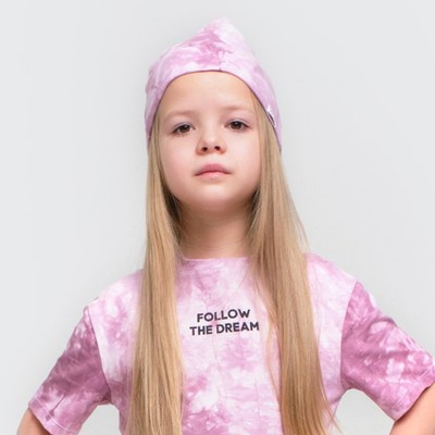 Шапка детская KAFTAN: Dream, тай-дай, лиловая, размер 50-52 (3-5 лет)