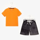Костюм для мальчика (футболка, шорты) KAFTAN "Trendy" размер 38 (146-152), цвет оранжевый - Фото 9
