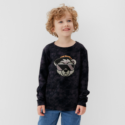 Футболка c дл. рук. детская KAFTAN «Trendy» р.36 (134-140), серый тай-дай