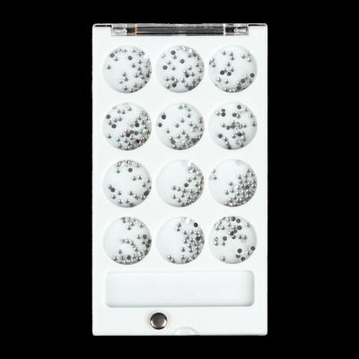 Стразы для декора, 2 мм, цвет серебристый