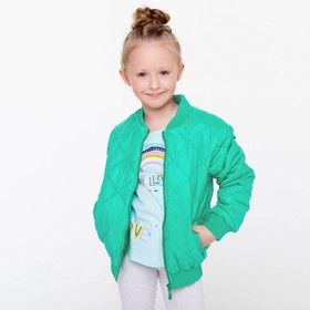 Куртка для девочки, цвет светло-зелёный, рост 122 см