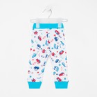 Штанишки детские, цвет белый/машинки, рост 68 см - фото 54727260