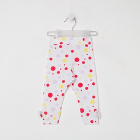 Штанишки детские, цвет белый/горошек, рост 74 см