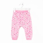 Штанишки детские, цвет розовый, рост 62 см - фото 24616573