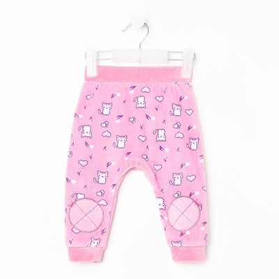 Штанишки детские, цвет тёмно-розовый, рост 74 см