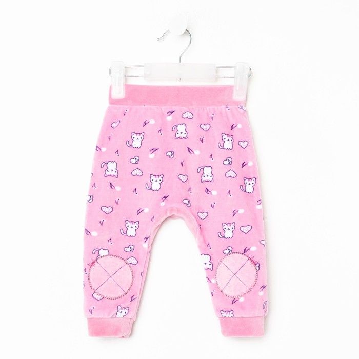 Штанишки детские, цвет тёмно-розовый, рост 74 см - Фото 1