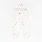 Ползунки детские, цвет белый/горошек, рост 80 см 7622534