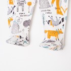 Ползунки детские, цвет молочный/животные, рост 74 см 7622557