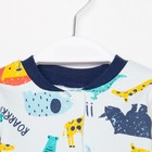 Кофточка детская, цвет светло-голубой/животные, рост 62 см - фото 54727270