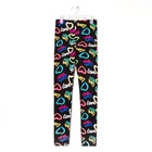 Леггинсы для девочки, цвет чёрный/сердца, рост 146 см - фото 35243824