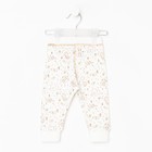 Штанишки детские, цвет бежевый/зоопарк, рост 80 см 7623430