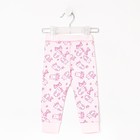 Штанишки детские, цвет розовый/сова, рост 68 см - фото 27134685