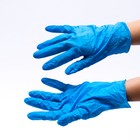 Перчатки Benovy нитриловые медицинские голубые 3 гр   S  100 пар - Фото 3