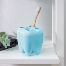 Подставка под зубные щетки Доляна «Дента», 10×8×8 см, цвет МИКС