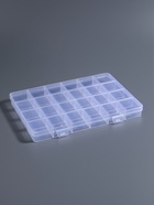 Органайзер для хранения мелочей, 24 ячейки, 19×13×1.8 см, прозрачный - Фото 3