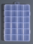 Органайзер для хранения мелочей, 24 ячейки, 19×13×1.8 см, прозрачный - Фото 4