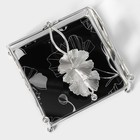 Салфетница «Цветы», 15×15×8,5, цвет металла серебряный - фото 4343714