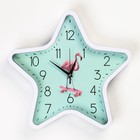 Детские настенные часы "Фламинго", дискретный ход, d-33.5 см - фото 318768252