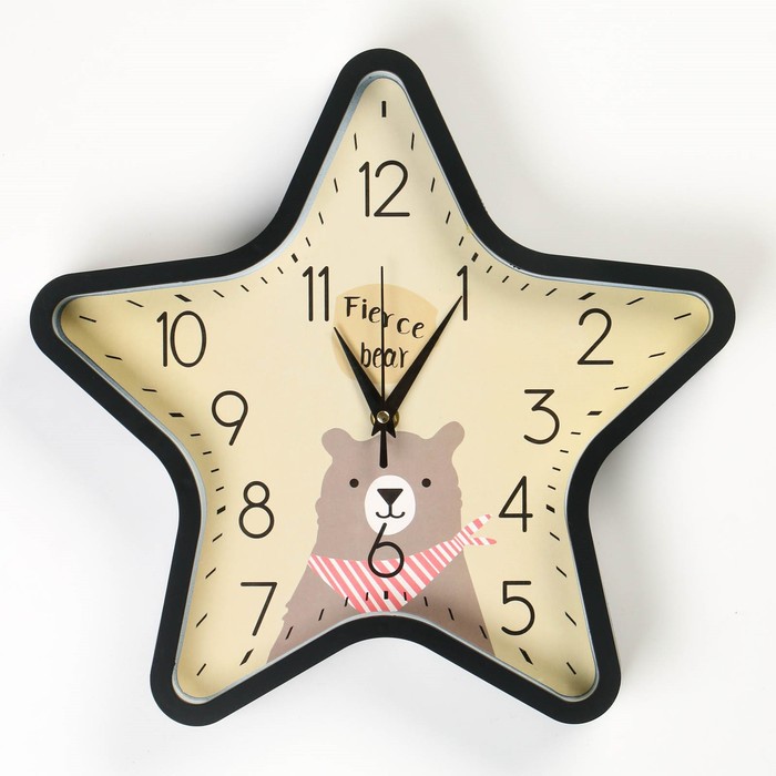 Детские настенные часы "Милый мишка", дискретный ход, d-33.5 см - Фото 1