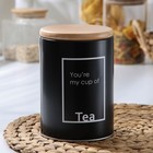 Банка для хранения чая Lifestyle, 11×11×15.5 см, жесть, чёрная - Фото 1