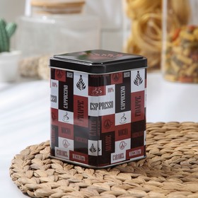 

Банка для сыпучих продуктов «Кофе», 7,5×7,5×10,5 см