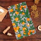 Полотенце кухонное «Доляна» Orange, серое, 35×60 см - Фото 1
